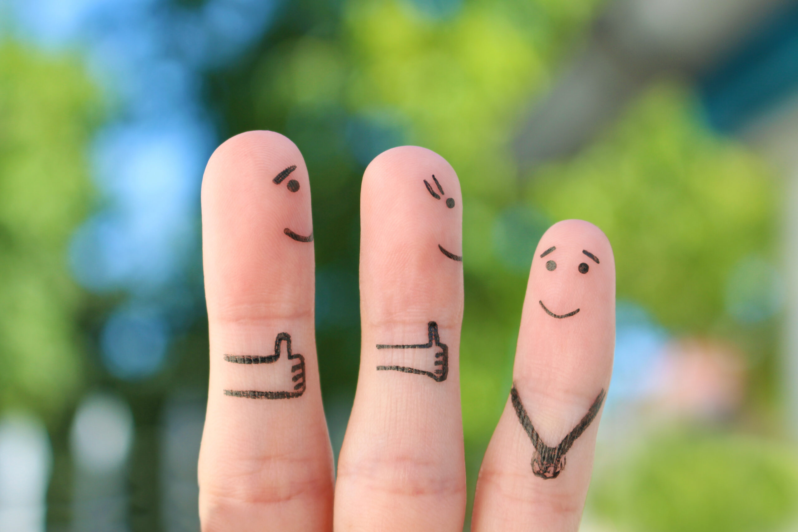 Fingers,Art,Of,Happy,Family.,Concept,Parents,Are,Proud,Of