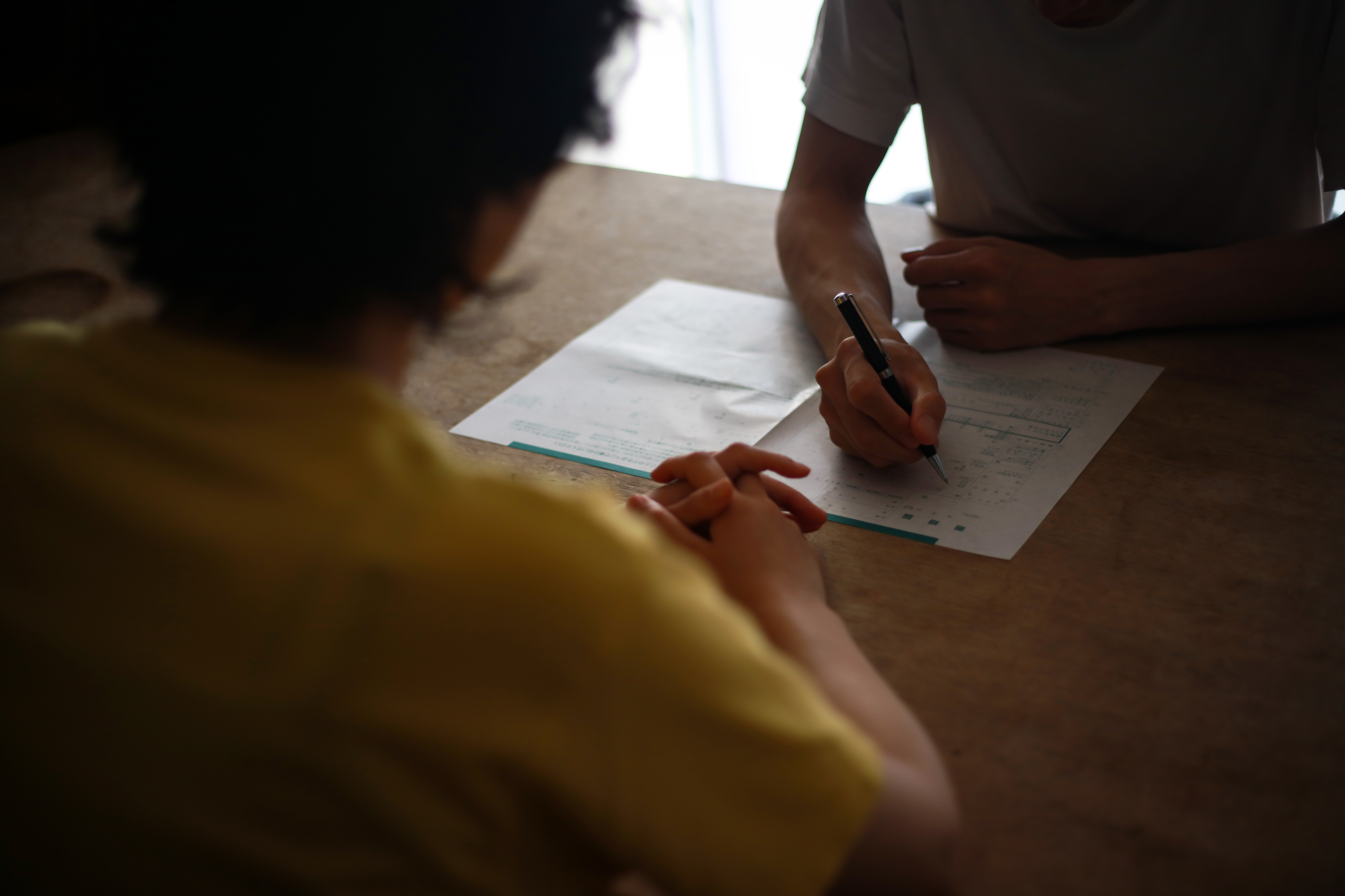 A,Couple,Filling,Out,A,Divorce,Report,Divorce,Report,In