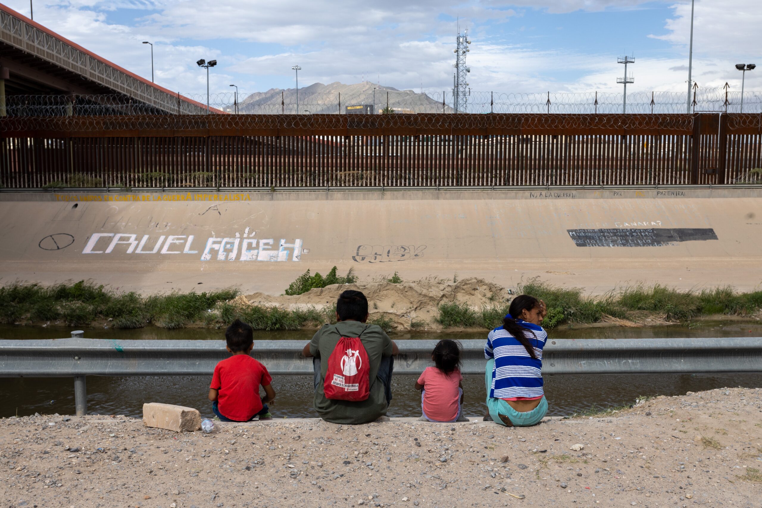 The detention of child migrants in desert camps along the US-Mexico border